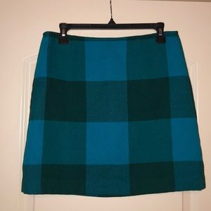 EUC vintage turquoise dress plaid mini skirt
